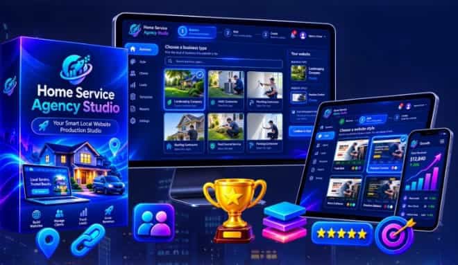 Home Service Agency Studio dashboard and local website templates